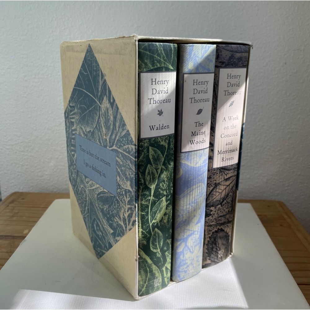 Henry David Thoreau 3 Book of the Month Club Box Set Walden/Maine Woods/Concord